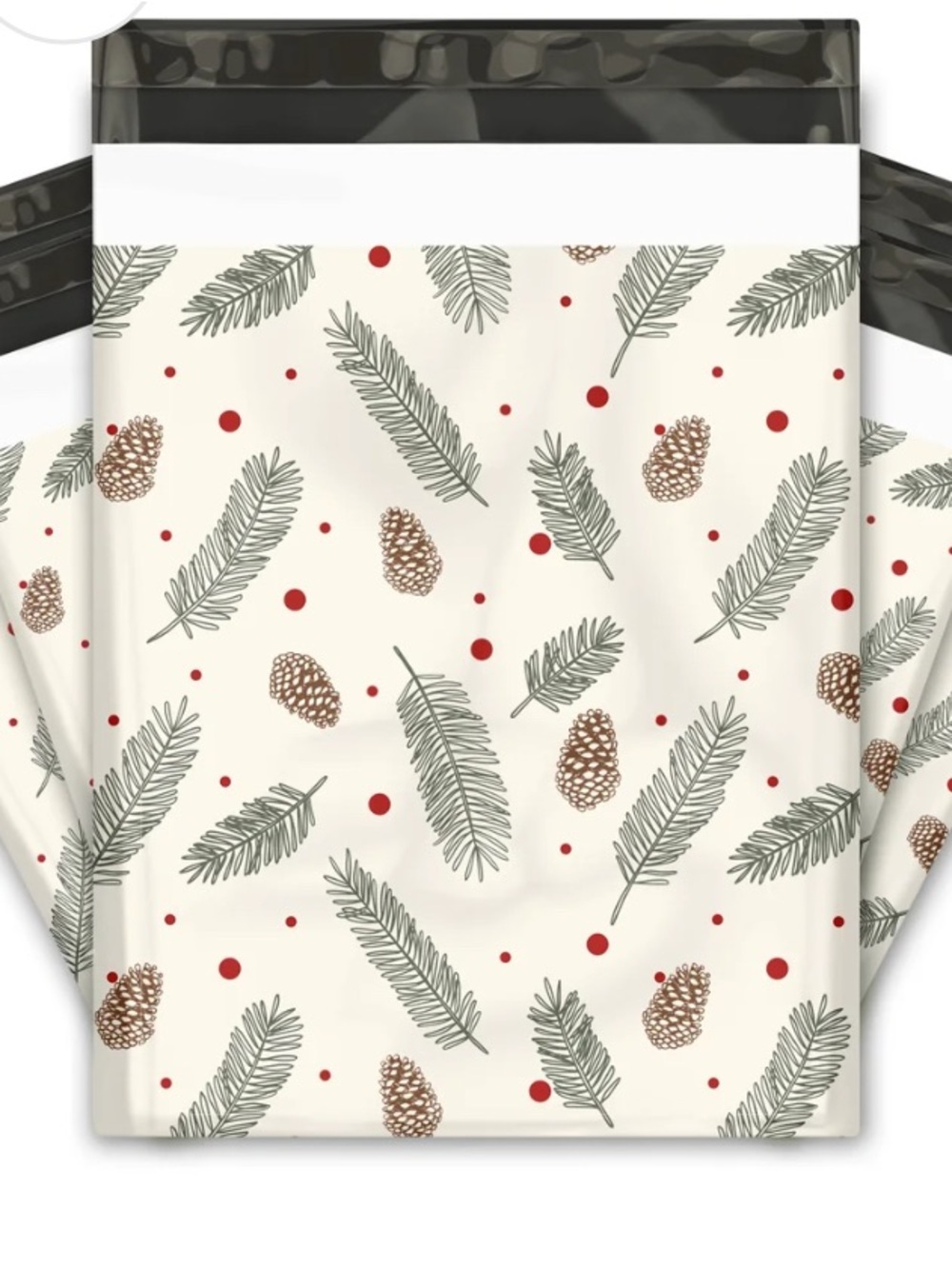 Poly mailers 10x13 Holiday Pinecone 10 ct